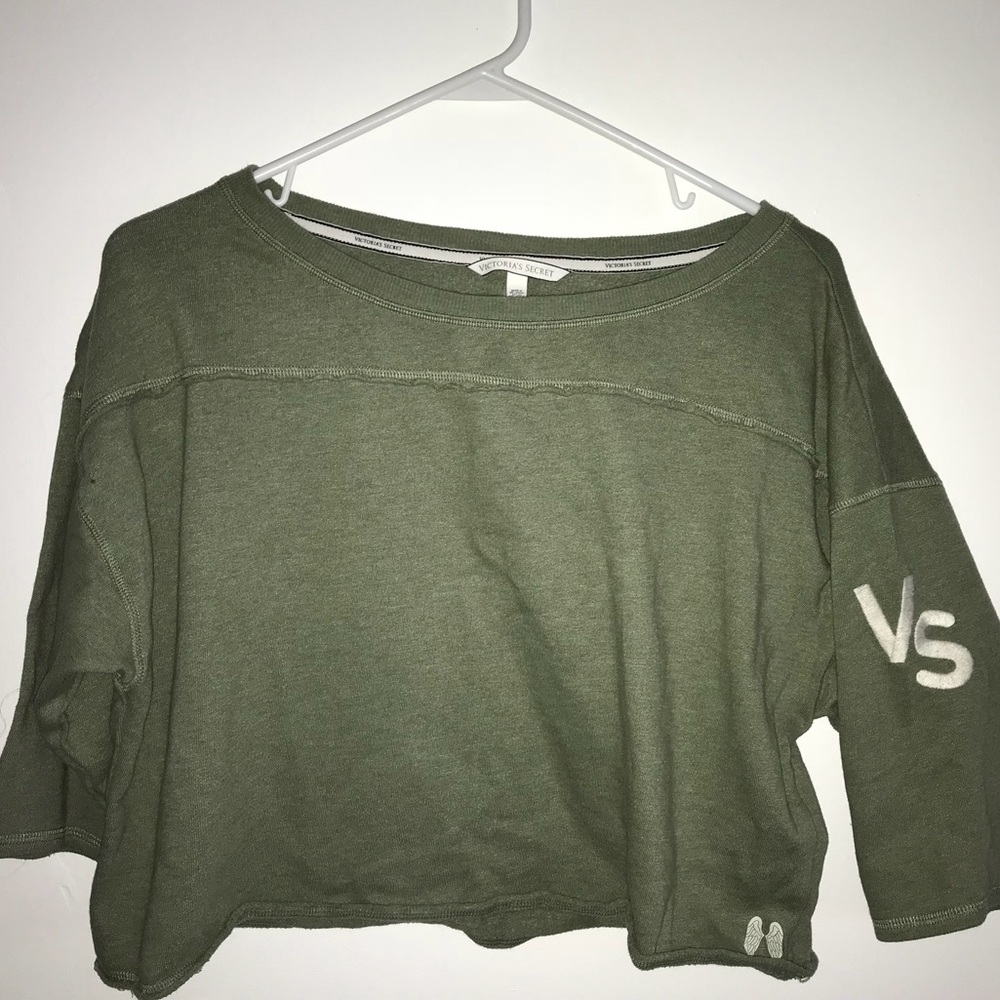 VS olive green crop top